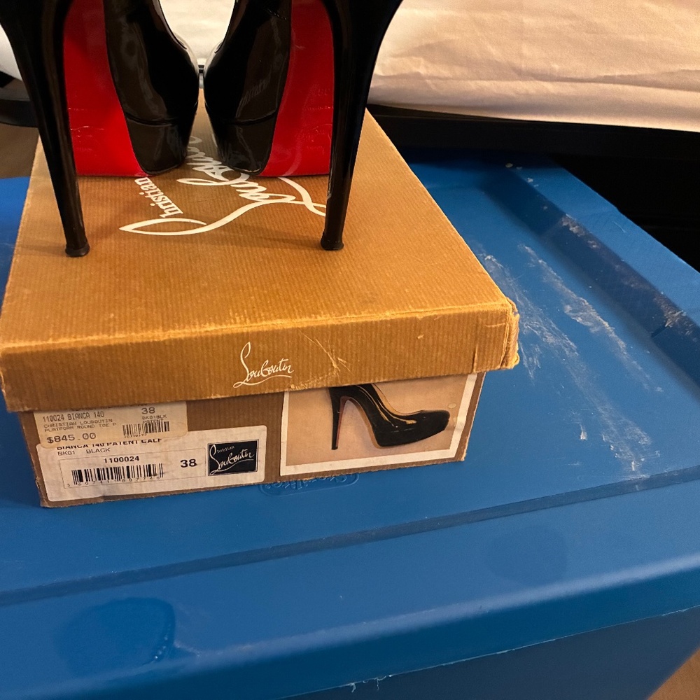 Christian Louboutin Bianca 140 Heels – Iconic Red Sole ✨ Size 38"